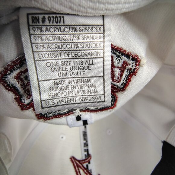 Alabama Crimson Tide BAMA Hat Cap One Fit Flex White Maroon Embroidered Logo - Picture 11 of 12